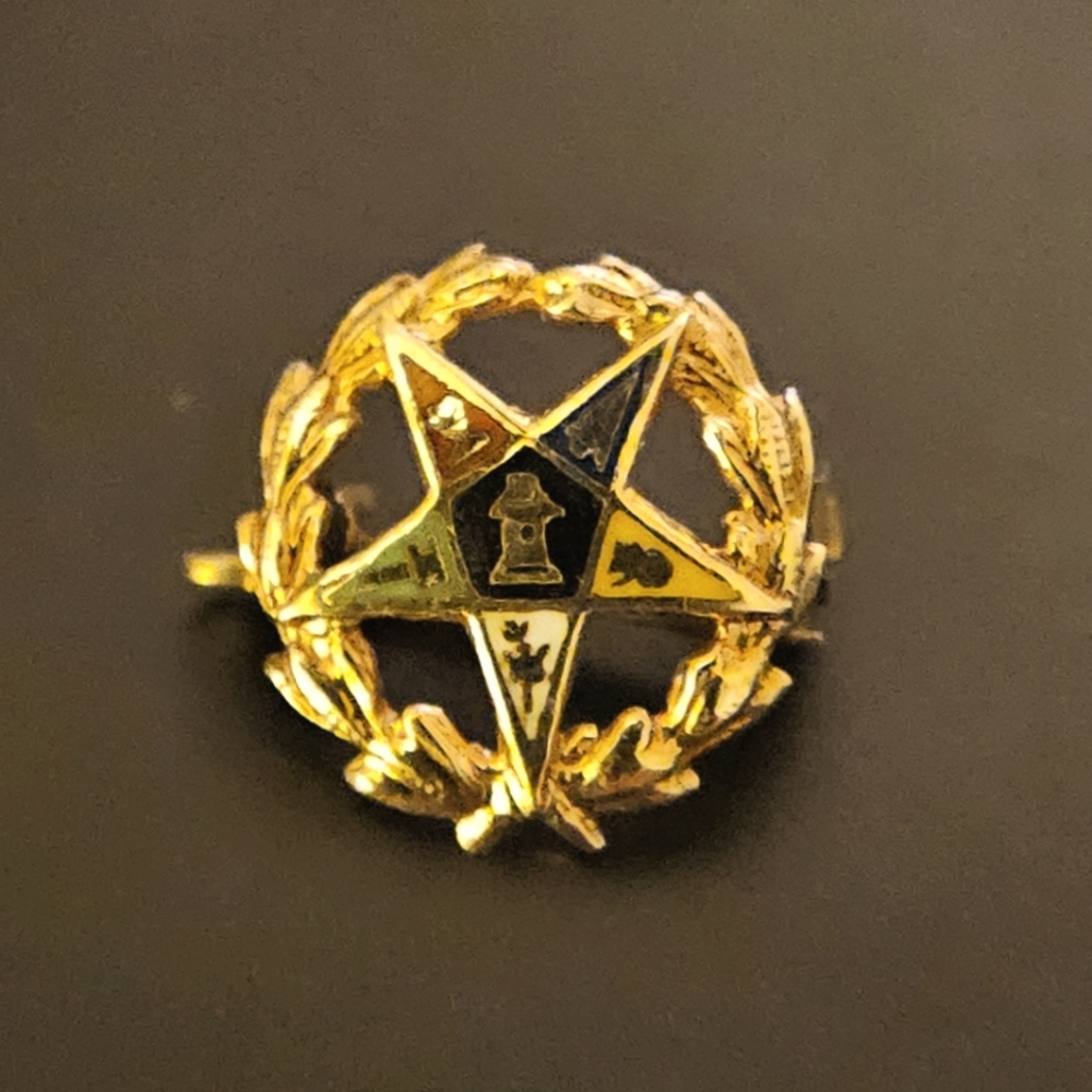 Vintage 14k Eastern Star Lapel